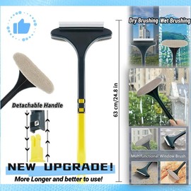 Cleaning Brush for Window Screen, 2025 New Multifunctional Window Screen Cleaning Brush Kit, Window Screen Net Mesh Cleaner, 4 in 1 Window Washer Squeegee Kit, Window Nets Cleaning Pet Hair Brush, Door Window Gap Broove Clean Tool