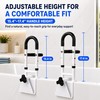 Bathtub Safety Grab Rail for Seniors, Fits 3.4 to 6.6"