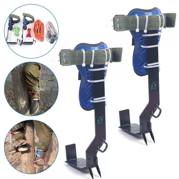 Unbranded Tree Climbing Spike Set Pole Climbing Spurs w/ Rope