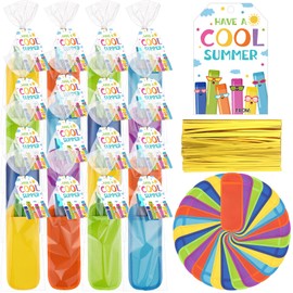 30 Pack End of School Year Gifts Colorful Ice Pop Sleeves with Tags Summer Last Day of School Gifts for Students Neoprene Ice Pop Holders Bags for Kids Summer Toy for Classroom Prizes Summer Party