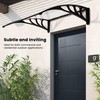 VIVOHOME Polycarbonate Window Door Awning Canopy Transparent with Black Bracket