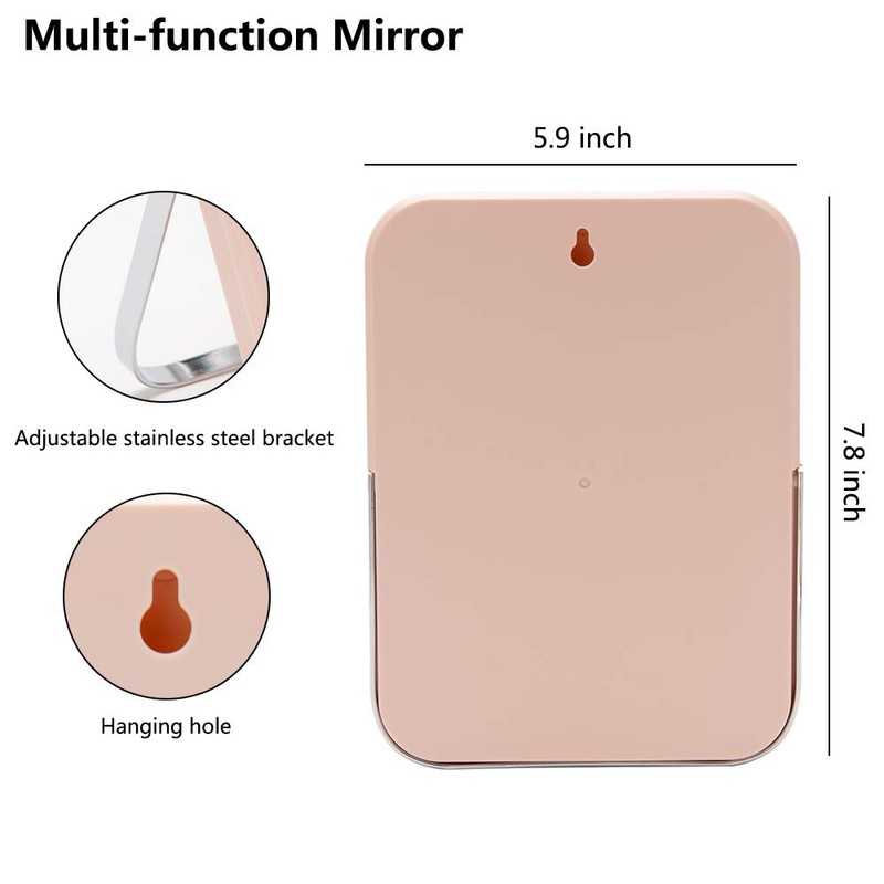 YEAKE Table Desk Vanity Makeup Mirror,8-Inch Portable Folding Mirror with