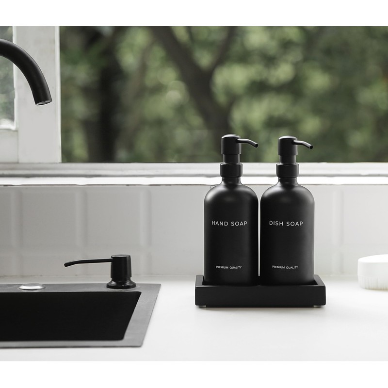 Soap Dispenser Set for Kitchen - Modern Design for Hand