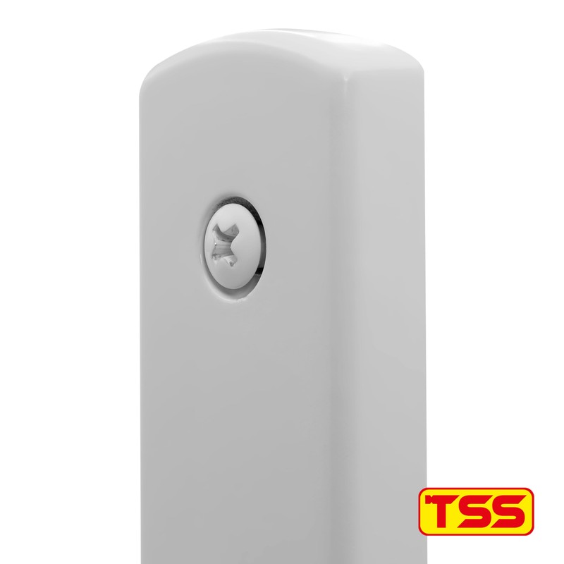 TSS White UPVC Door Handle Pair Set, 92mm PZ (Centres),