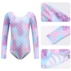 Girls Gymnastics Leotards Kids Long Sleeve Mermaid Leotards Toddler One
