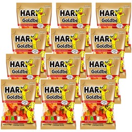 Goldbears Gummy Candy Sharing Size for Kids and Family Indulgement - Original Haribo Gummy Bears Bulk Candy Pineapple, Strawberry, Lemon, Orange, and Raspberry Flavors, (12 Pack)