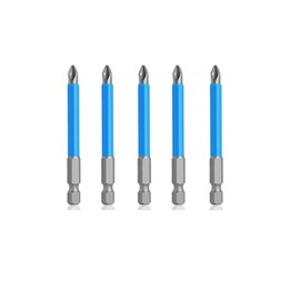 5 Pcs 90mm Screwdriver Bit Set, PH2 Impact Screwdriver Driver Bits, 1/4" Hex Shank, Anti Slip Phillips Cross Head Drill Bits for Electric Hand Screwdrivers