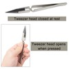 yueton 3Pack Precision Reverse Ceramic Tweezers Stainless Steel Ceramic Tweezers