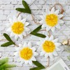 Daisy Decorative Flower Garland with Green Leaves, 2 m Boho