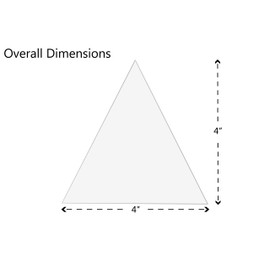 4 Pack Clear Acrylic 4" Blank Triangles Plexiglass Shapes 1/8" Thick DIY Arts Crafts Party Wedding and Event Decor by Marketing Holders