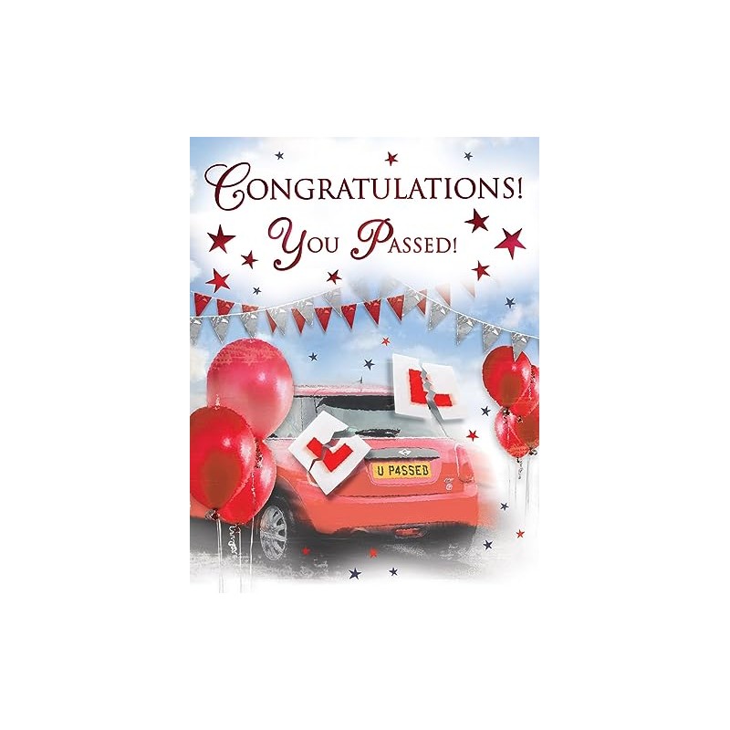 Regal Publishing Congratulations You Passed your Driving Test, Red Mini