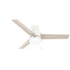 Hunter Fan 52 Inch Matte White Indoor Ceiling Fan With LED Light Kit and Pull Chain for Bedroom, Living Room/Family Room, Dining Room, Kitchen, Office (Renewed)