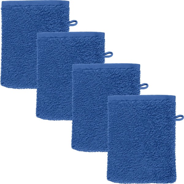 REDBEST Oceanside Wash Mitt Pack of 4 Walk Terry Royal