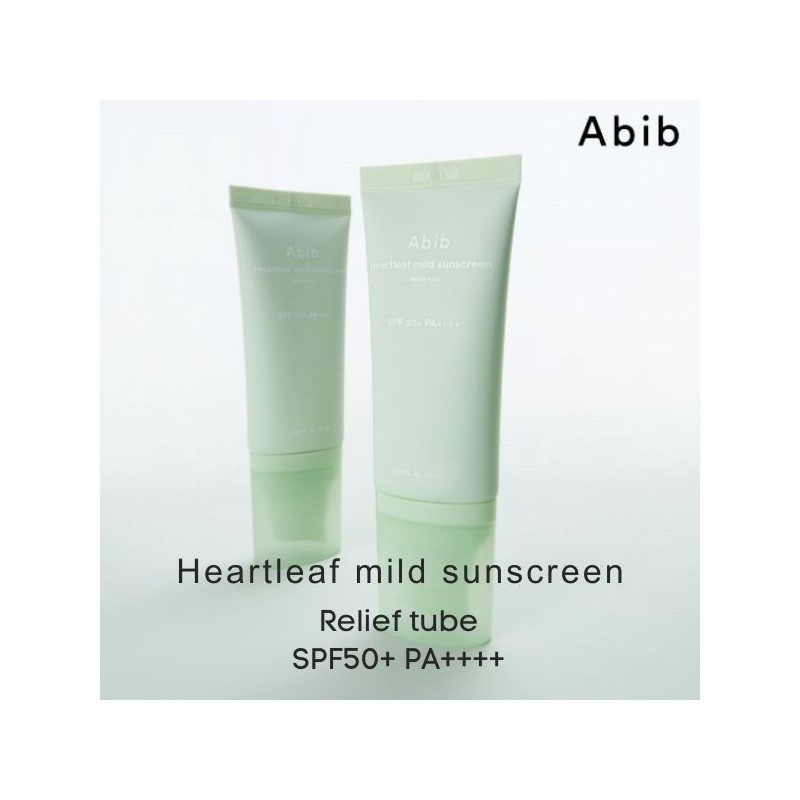 ABIB Heartleaf Mild Sunscreen Relief Tube SPF50+ PA++++ 50ml