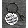 Gymnastics Charm Keychain, Inspirational You’re Braver Than You Believe, Stronger