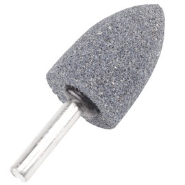 Boxonly Brown Corundum Grinding Head Jade Polishing and Polishing with Handle 6MM Pointed End 16 * 6mm 1Pcs