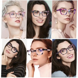 SIGVAN 15 Packs Reading Glasses Oprah Style Reading Glasses with Spring Hinge Square Computer Readers for Women (15 Mix, 2.25, multiplier_x)