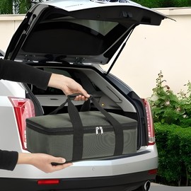 GYEUKHAM Insulated Casserole Carrier Bag - Large Portable Hot and Cold Food Storage Tote with Handles Thermal Bag for Parties, Picnics, Camping, Travel,Fits 9"x13" Baking Dish,Army Green