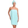 Knuffnee Women Wrap Towel Shower Spa Wraps Terry Cloth Bathrobe