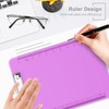 Piasoenc 2 Pack Plastic Clipboards, Translucent Ruler Clip Board with