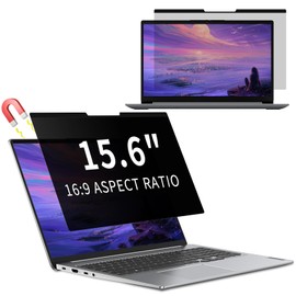 KiimLaa KiimLaa Removable Magnetic Privacy Filter for 15.6 inch 16:9, Anti Spy Anti-Glare Laptop Monitor Screen Protector, Blue Light Blocking Film for Notebook 15.6'351 * 204 mm