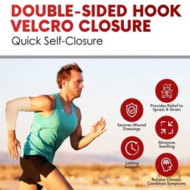 5 Rolls Elastic Bandage Wrap - Compression Bandage with Self Closure and Extra Clips,Latex Free Bandage for Sports,B