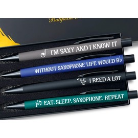 InnoBeta Saxophone Gifts, Ballpoint Pen Set of 4
