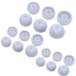 Transparenter In-Ear-Silikon-Ersatzkopf, Ohrkappe, Ohrstöpsel, groß, mittel, klein (3,8–6 mm Innenloch für Ohrhörer verfügbar), S/M/L, geeignet für die meisten Ohrhörer und Bluetooth-Ohrhörer