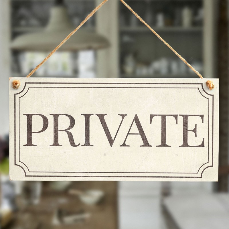Private - Stylish Vintage Style Handmade Private Office Sign