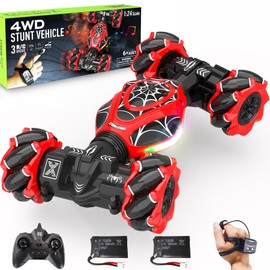XUERENTECH Spider RC Cars Toys with Body Tires Lights, 2.4GHz Gesture Hand Control Car One-Button Deformation, Fast 360°Rotation Toys Birthday Gifts for 7 8 9 10 Year Old Boys Age 6-12