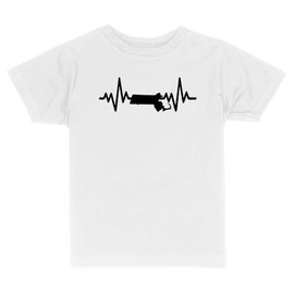 Heartbeat Massachusetts Toddler Kids T-Shirt 2T White