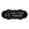 Signs ByLITA Designer Golf Cart Parking Sign (Black Gold) -