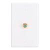 XGGYA 1 Port Coax Wall Plate,3Ghz Gold-Plated F-Type Keystone Wall