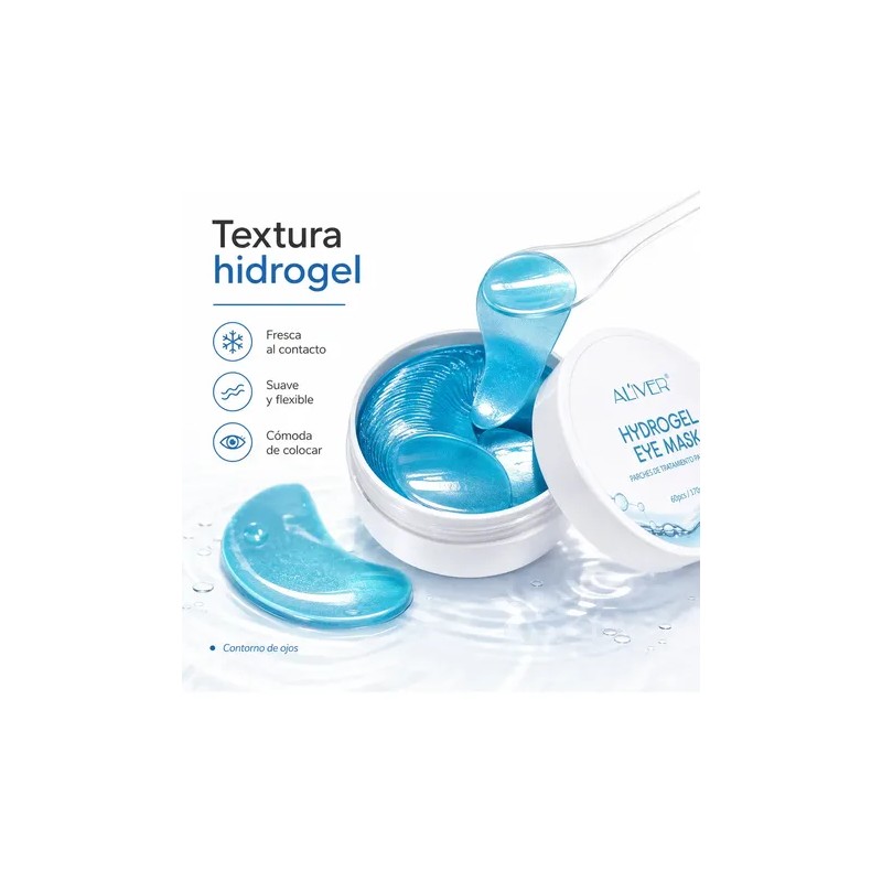 60 Mascarilla Ojos Hydrogel Ojeras Bolsas Retinol + Colágeno