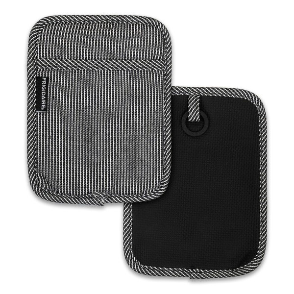 Frigidaire Layla 2-Pack Cotton and Neoprene Pot Holders, Heat Resistant,