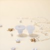100 Pcs White Anti-Pain Earring Back Pads Silicone Cushion for