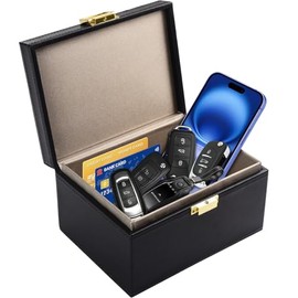Diyife Faraday Box, [8-12 Car Keys Large Capacity] Protector de Llavero de Coche, RFID Key Box Bloqueo de Señal, Bloqueador de Señal de Fibra de Carbono, Llavero Sin Llave