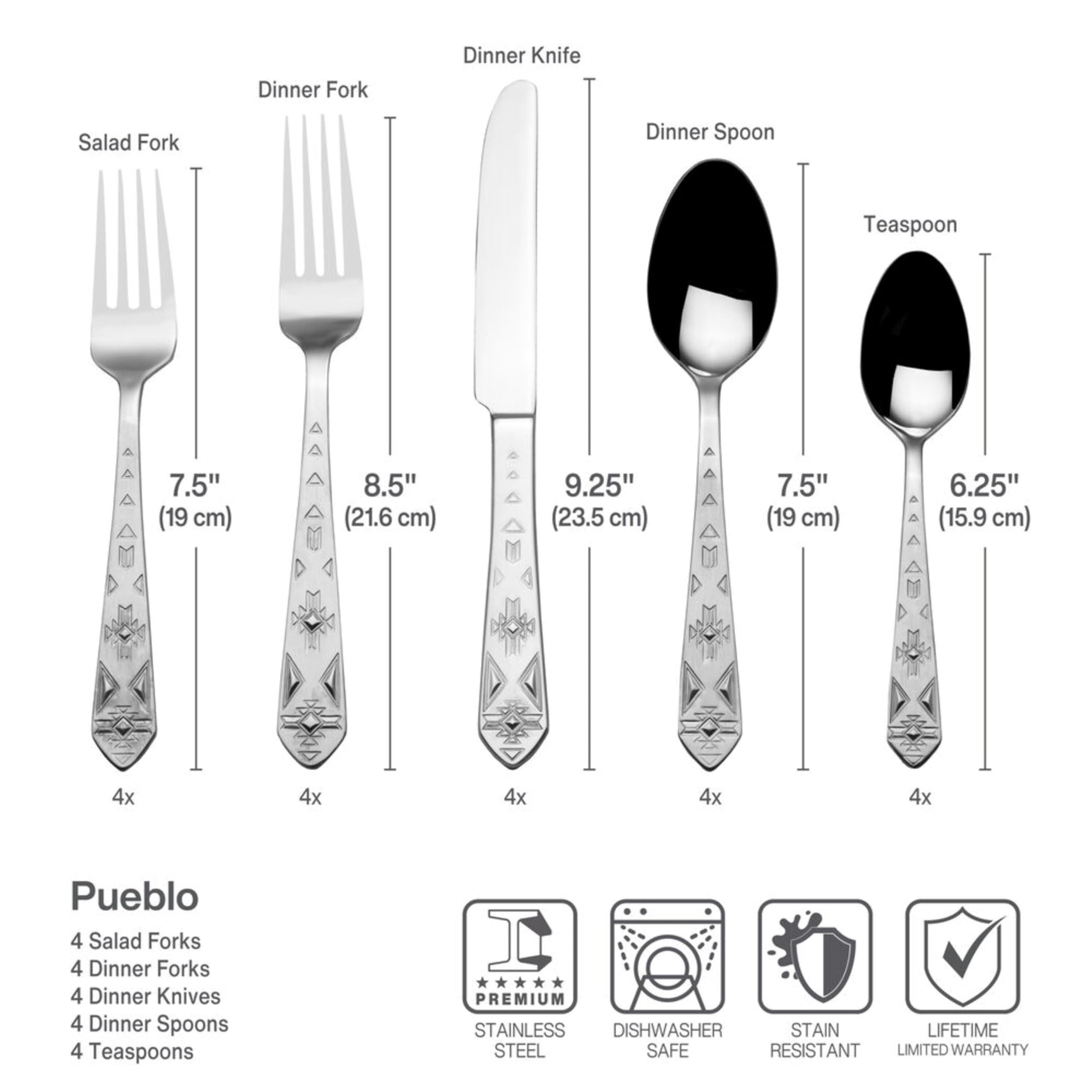 Towle Everyday Pueblo Flatware Set - Thumbnail 4