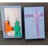 Unbranded Gumby and Pokey Dangle Earrings with Wiggle Eyes Claymation