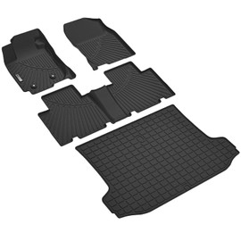 XINSHANGXIU Floor Mats & Cargo Liner for 2006 2007 2008 2009 2010 2011 2012 Toyota RAV4,1st 2nd Row with Trunk Mat,TPE All Weather Protection Slush Floor Liner Black