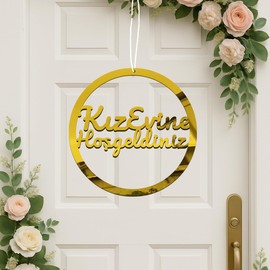 Welcome Sign Turkish - Kız Evine Hoşgeldiniz - Wedding Door Sign / Wall Decoration for Home/Event Hall Decoration Oriental - Gift for Women, Housewarming, Girls Flatshare