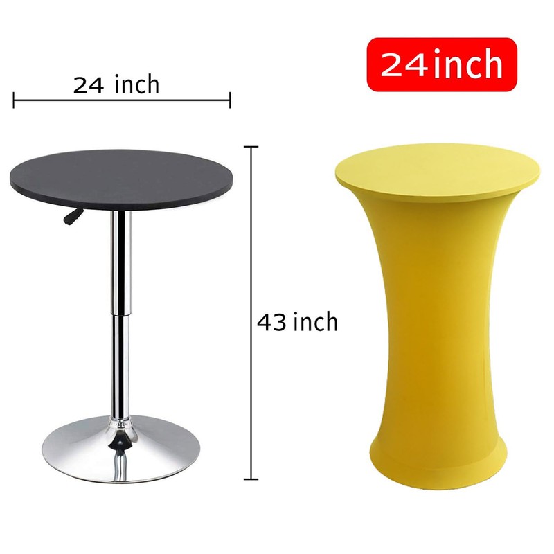 Deisy Dee 24x43 Cocktail Spandex Stretch Round Tablecloth Table Cover