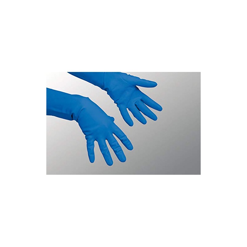 Vileda Multipurpose Gloves Fine Natural Latex Blue Size S