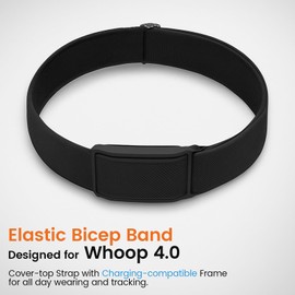 BandSmith Nylon Sport Biceps and Bumper Case Compatible with Whoop 4.0, Adjustable Breathable Rubber Armband, Replacement Durable Stretch Strap for Men and Women (NOT Compatible with Whoop 5.0)