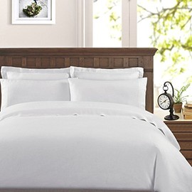 Peru Pima - 415 Thread Count - Percale - 100% Peruvian Pima Cotton - Duvet Cover Set - Full/Queen, White