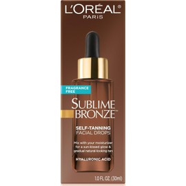 L'OREAL PARIS - Gotas Autobronceadoras Faciales con Ácido Hialurónico, 1 oz