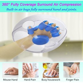 Portable Hand Massager with Heat and Compression for Arthritis and Palm Pain, Hand Massage with Palm Kneading 3 Modes & 3 Intensity Levels for Valentines Day Gifts for Mom, Dads, Women and Men