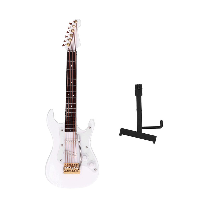 Minature Electric Guitar Wooden Mini Instrument Model Suitable for Gifts