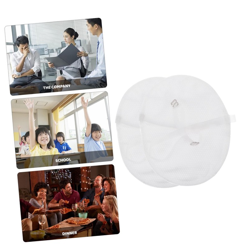 LALAFINA 2 Pairs Sweat Absorbent Pads for Underarms Washable Cotton