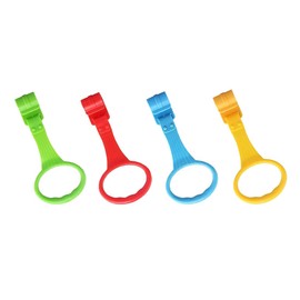 MIRKUZI Pack of 4 Rings for Baby Cots Multicoloured Hanging Ring Removable Hand Rings Help Babies Learn to Run and Train Arm Strength